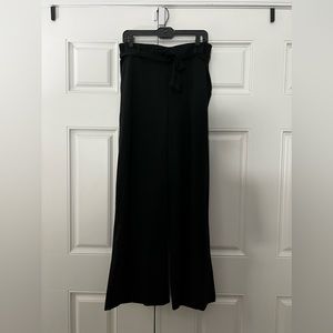 BANANA REPUBLIC | High-Waisted Taper Waist Tie Pants in Black